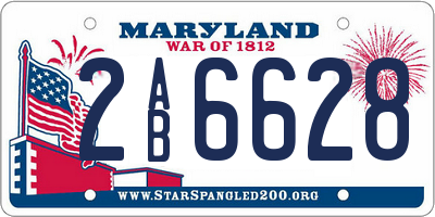 MD license plate 2AB6628