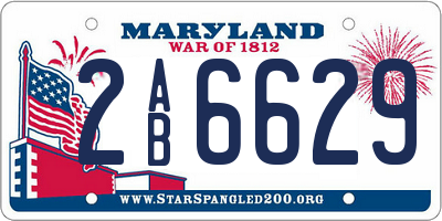 MD license plate 2AB6629