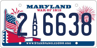 MD license plate 2AB6638