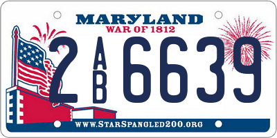 MD license plate 2AB6639