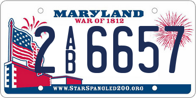 MD license plate 2AB6657