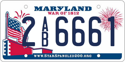 MD license plate 2AB6661