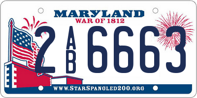 MD license plate 2AB6663