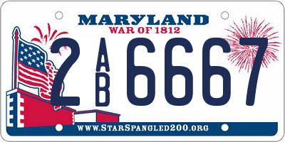 MD license plate 2AB6667
