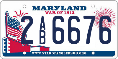 MD license plate 2AB6676