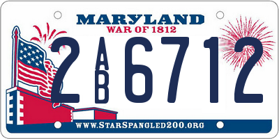 MD license plate 2AB6712