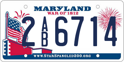 MD license plate 2AB6714