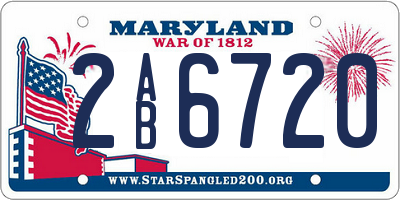 MD license plate 2AB6720