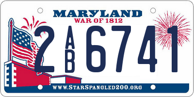 MD license plate 2AB6741