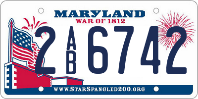MD license plate 2AB6742
