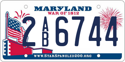 MD license plate 2AB6744