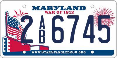 MD license plate 2AB6745