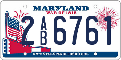 MD license plate 2AB6761