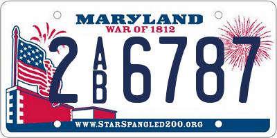 MD license plate 2AB6787