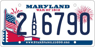 MD license plate 2AB6790