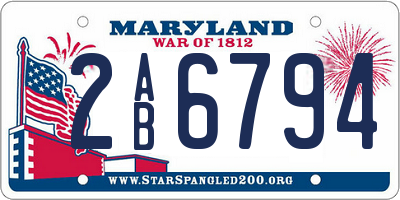 MD license plate 2AB6794