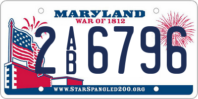 MD license plate 2AB6796