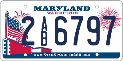 MD license plate 2AB6797