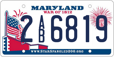 MD license plate 2AB6819