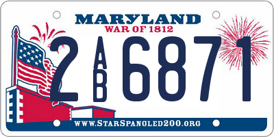 MD license plate 2AB6871