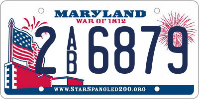 MD license plate 2AB6879