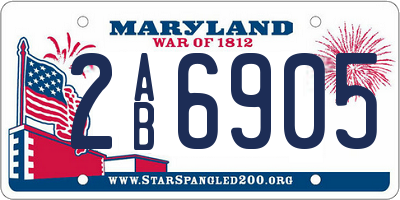 MD license plate 2AB6905