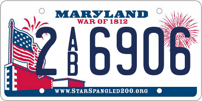 MD license plate 2AB6906