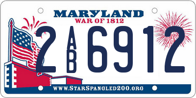 MD license plate 2AB6912