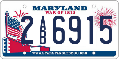 MD license plate 2AB6915