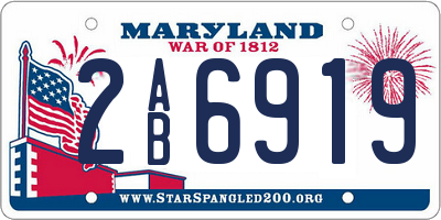 MD license plate 2AB6919