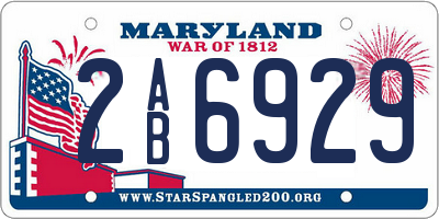 MD license plate 2AB6929