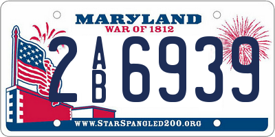 MD license plate 2AB6939