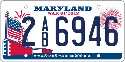 MD license plate 2AB6946
