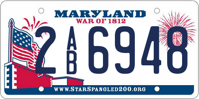 MD license plate 2AB6948