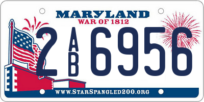 MD license plate 2AB6956
