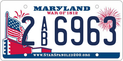 MD license plate 2AB6963
