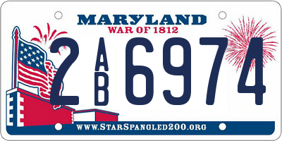 MD license plate 2AB6974