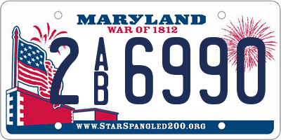 MD license plate 2AB6990
