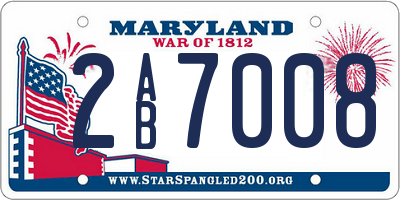 MD license plate 2AB7008