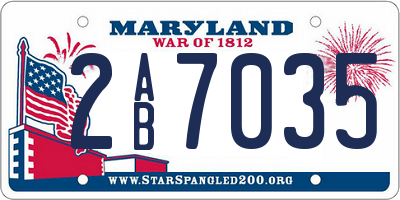 MD license plate 2AB7035