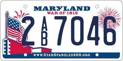 MD license plate 2AB7046