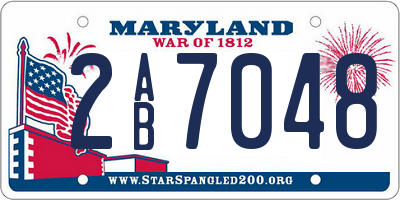 MD license plate 2AB7048