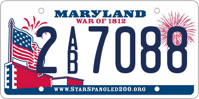 MD license plate 2AB7088