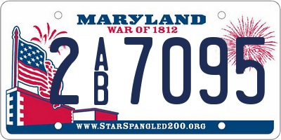 MD license plate 2AB7095