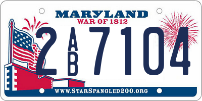 MD license plate 2AB7104