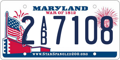 MD license plate 2AB7108