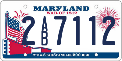 MD license plate 2AB7112