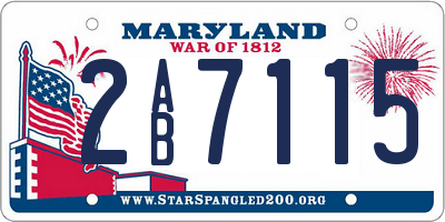 MD license plate 2AB7115