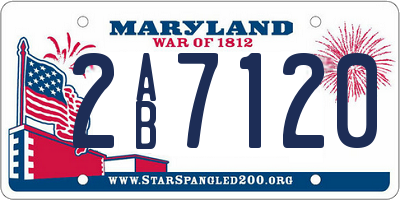 MD license plate 2AB7120