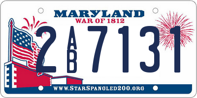 MD license plate 2AB7131